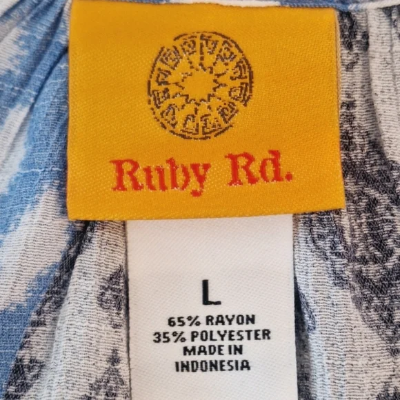 Ruby Rd blue patchwork blouse - Picture 5 of 5